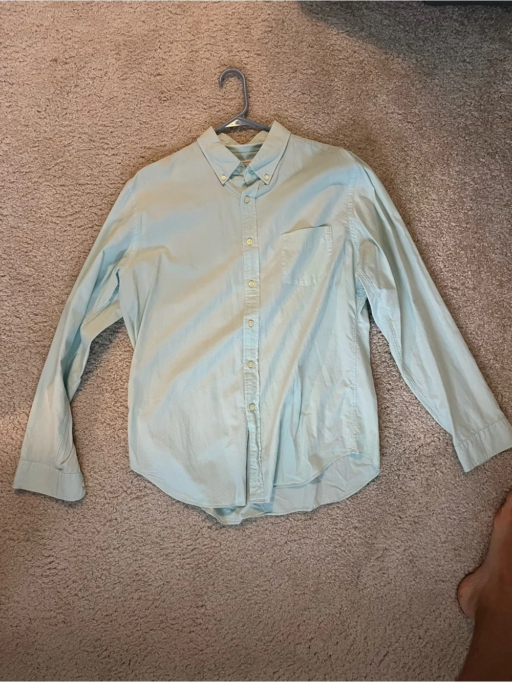 J. Crew pale green oxford washed Shirt